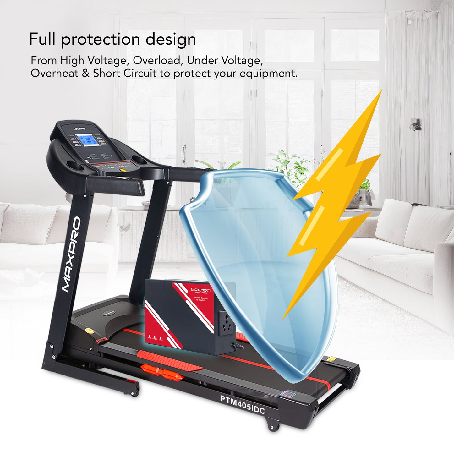 MAXPRO 4kva Stabilizer Specially Designed for Treadmill, Optimal Protection for Treadmill